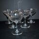 Baccarat set of 6 champagne glasses Nancy in cut crystal organ pipe design 11.5 cm