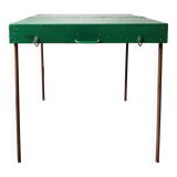 Green folding wooden table/suitcase