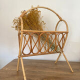 Rattan magazine rack