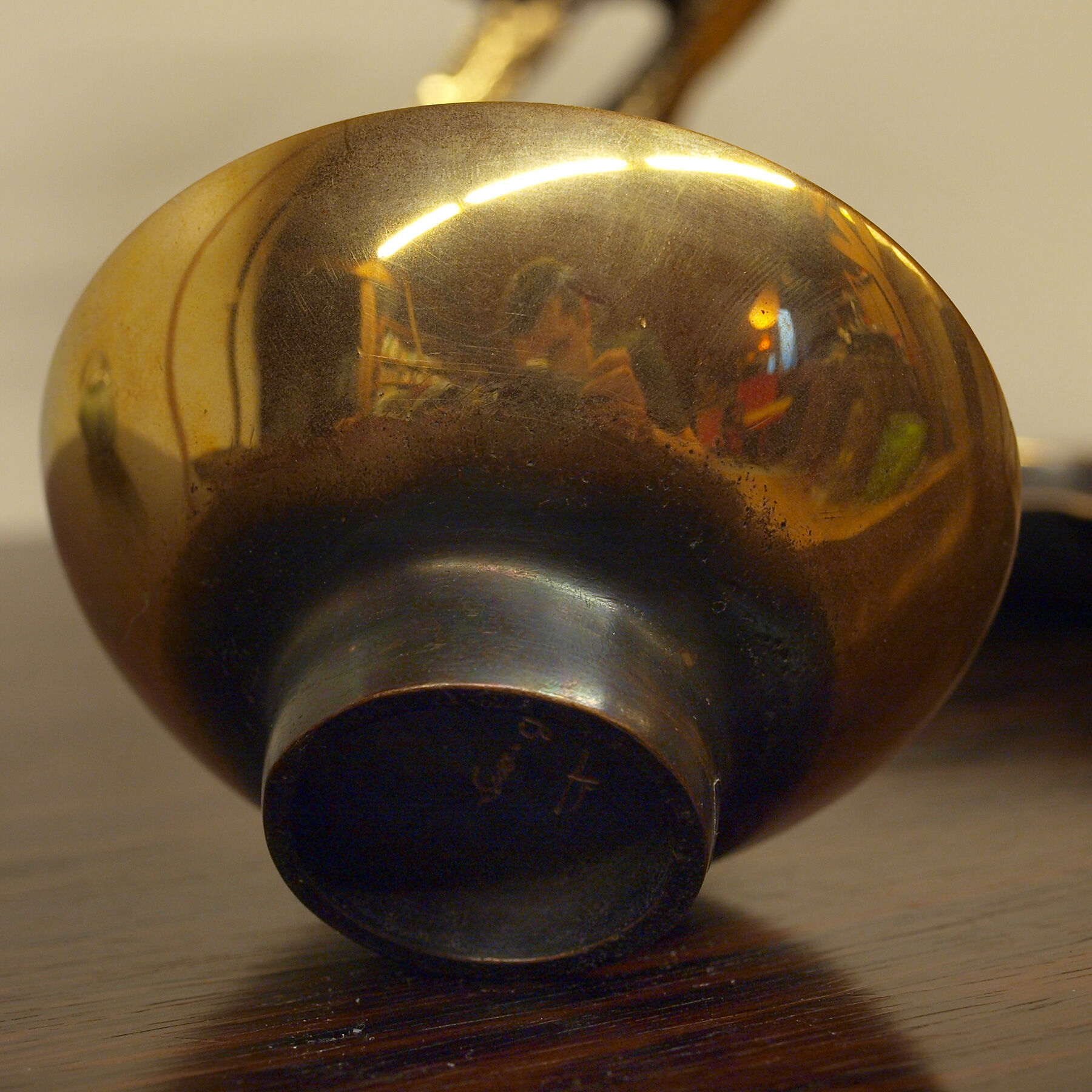 Jacques Lauterbach's bronze pestle ashtray, 1960s