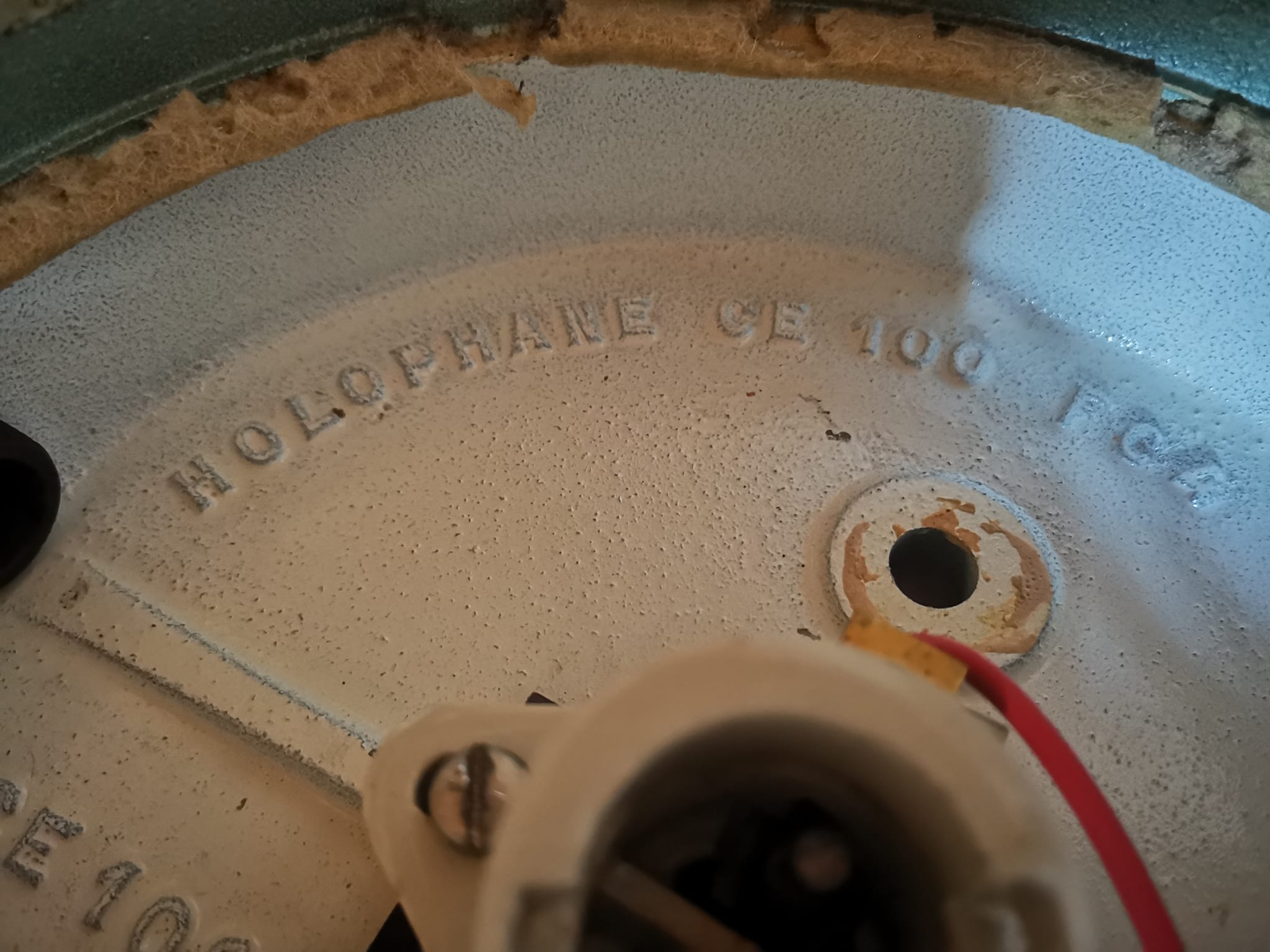 Holophane industrial ceiling lamp 1950