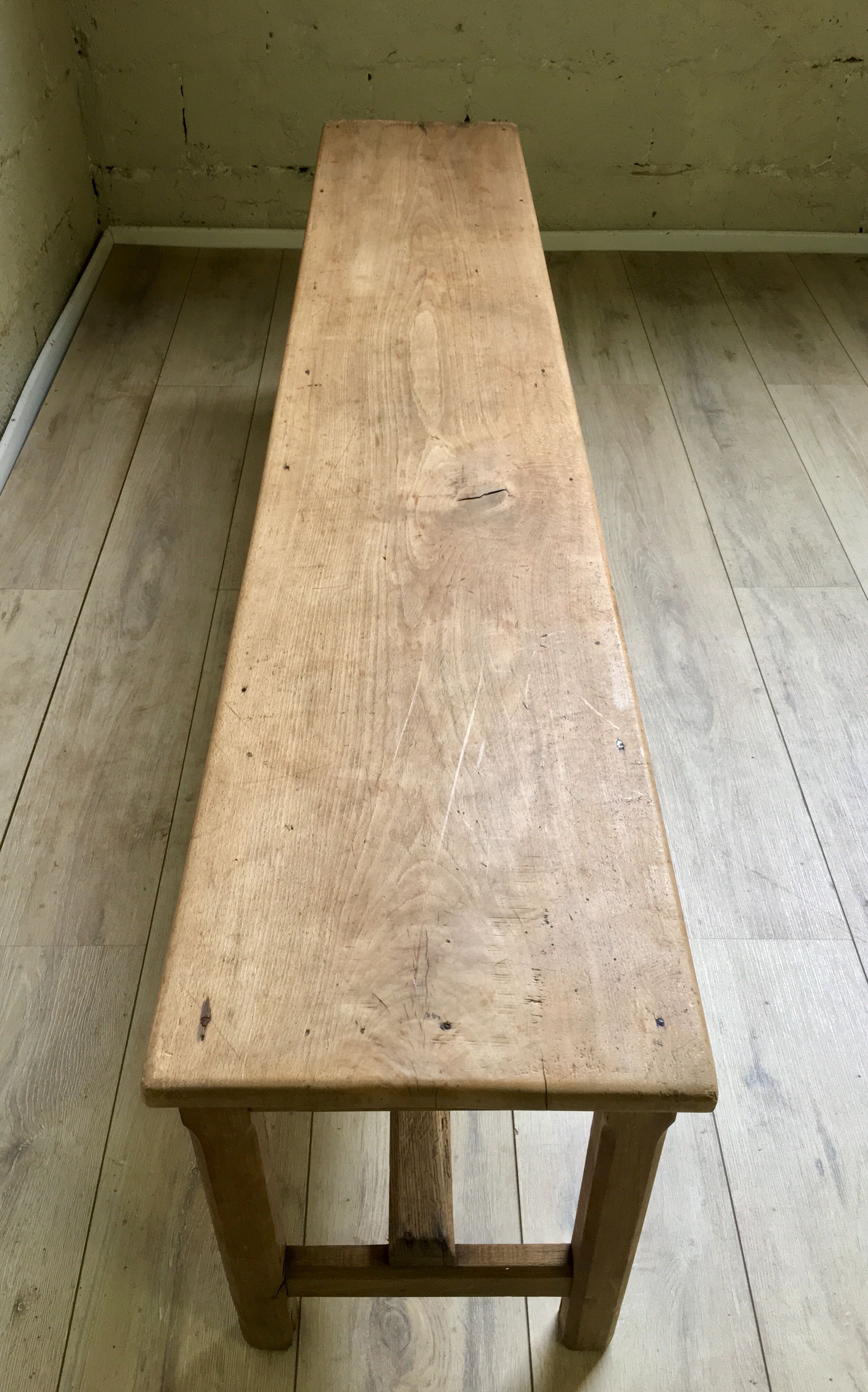 Old solid oak bench