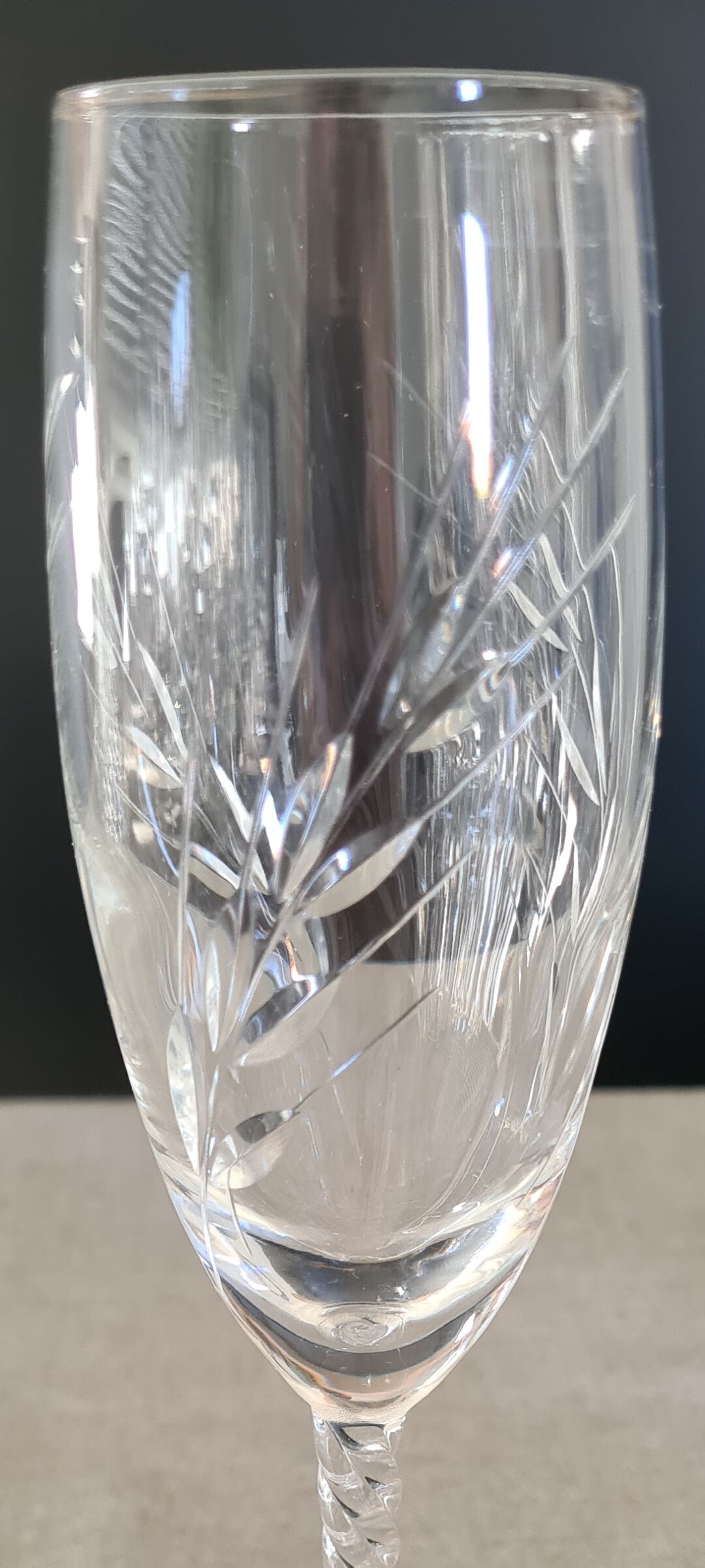 Arques crystal champagne barrels Epi Fleury