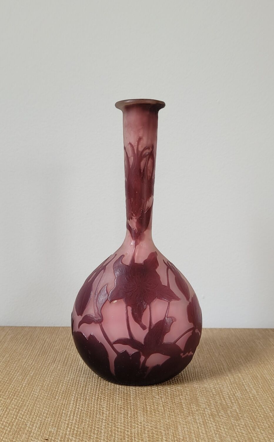 Soliflore vase signed Gallé