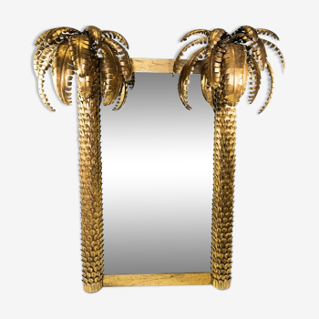 Miroir palmier en métal doré 125x180cm