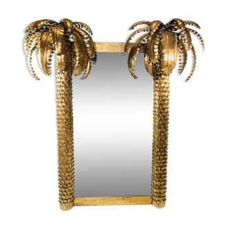 Palm mirror in golden metal 125x180cm