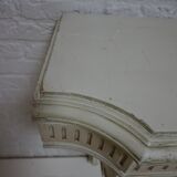 Antique French carved wooden console with central column