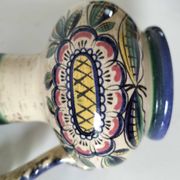 Earthenware pitcher with rustic floral decoration – 1950s-1970s