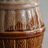 50cl glazed ceramic pitcher with beer barrel decoration