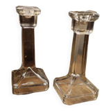 Glass candle holders