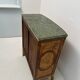 Commode 4 tiroirs marqueterie plateau marbre vert
