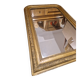 Antique Trumeau mirror in wood and gilding, in good condition.