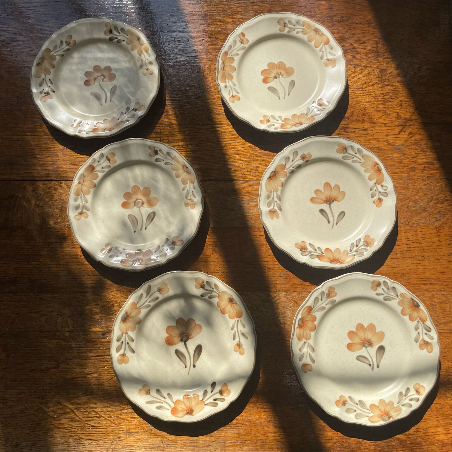 Vintage Sarreguemines dessert plates