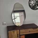 Moroccan Handmade Brass Wall Mirror in Irregular Shape - 100% Handmade