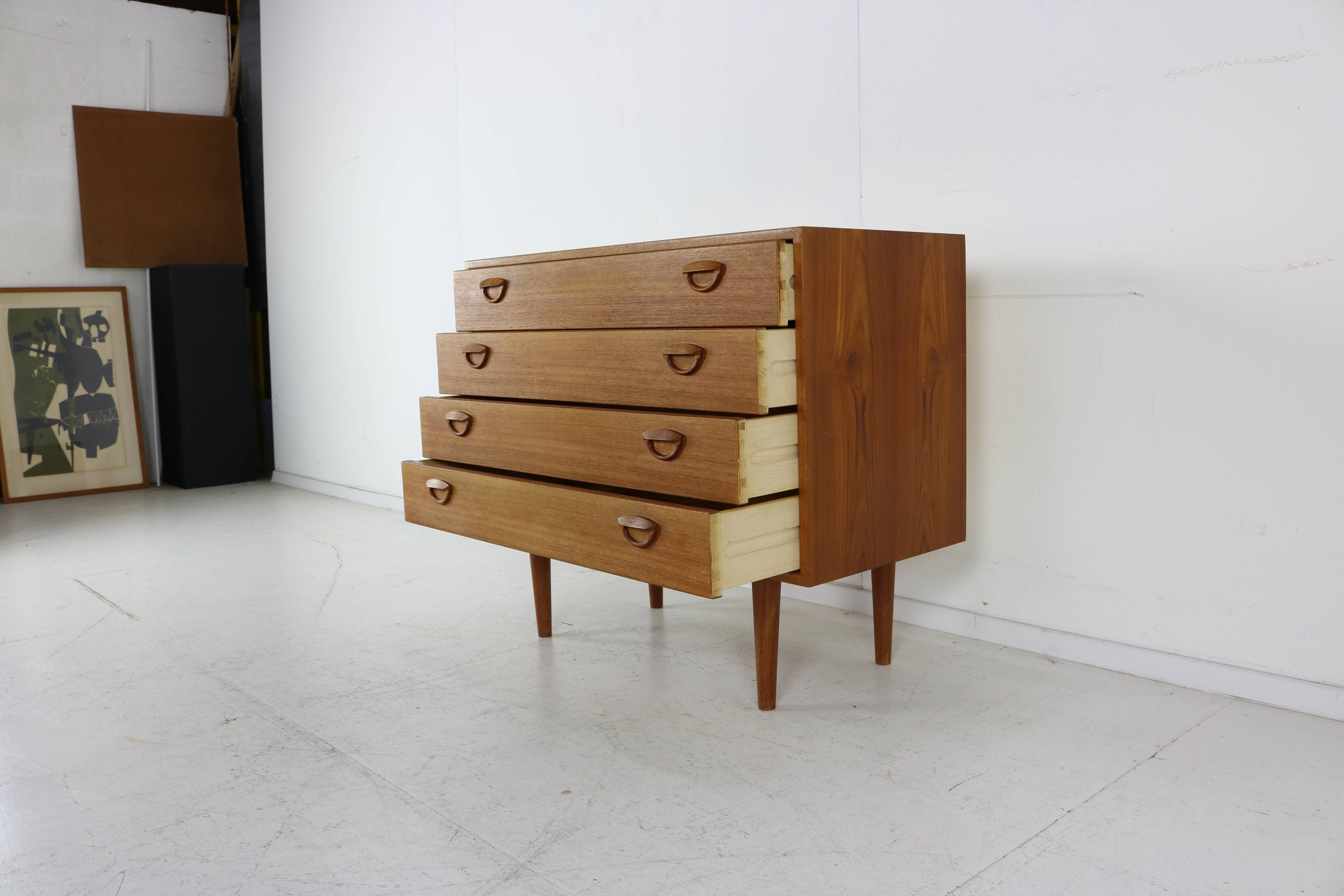 Danish design wooden chest of drawers