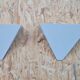 Pair of triangular lacquered metal sconces