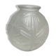 Art Deco ball vase 1930 in molded and pressed frosted glass