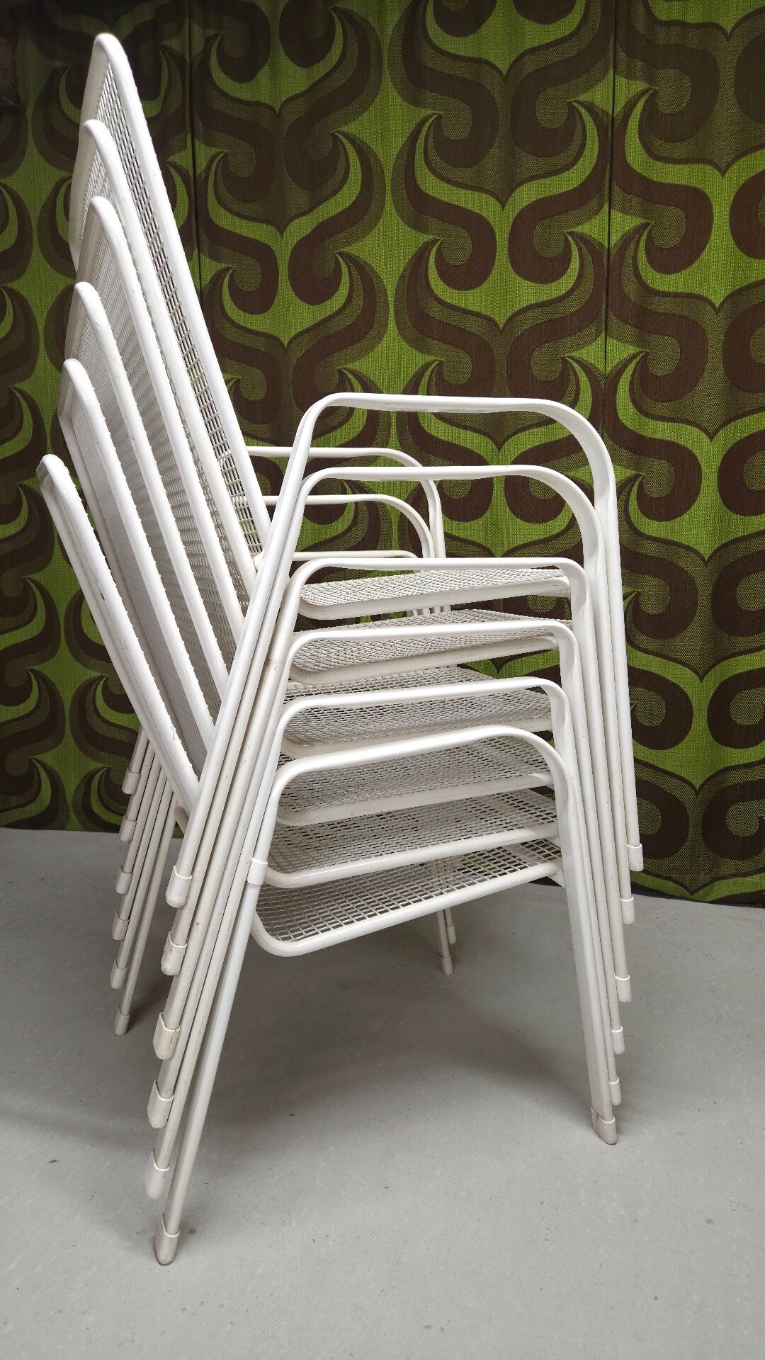 Lot of 6 vintage EMU 70" terrace armchairs.