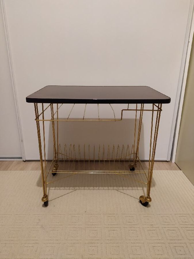 Desserte porte-vinyle vintage