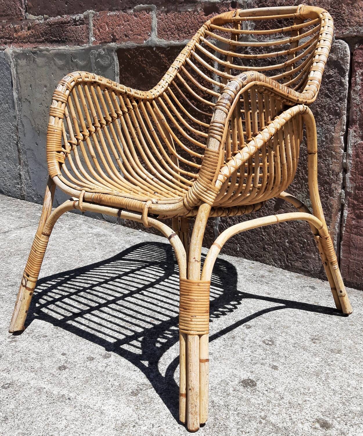 Rattan armchair (60s/70s)