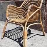 Rattan armchair (60s/70s)