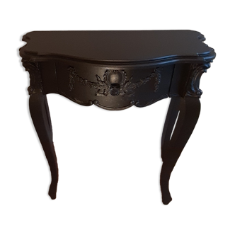 Baroque console black steel