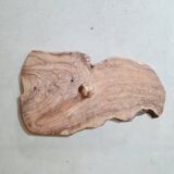 Plateau ancien en bois brutaliste
