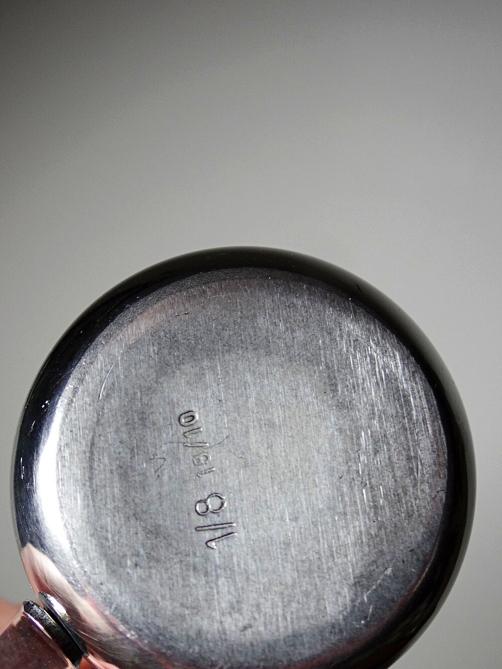 Set of 4 vintage bar measures in brushed stainless steel from the 60s-70s.