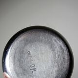 Set of 4 vintage bar measures in brushed stainless steel from the 60s-70s.