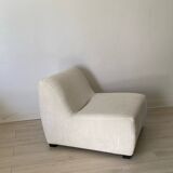 White corduroy armchair
