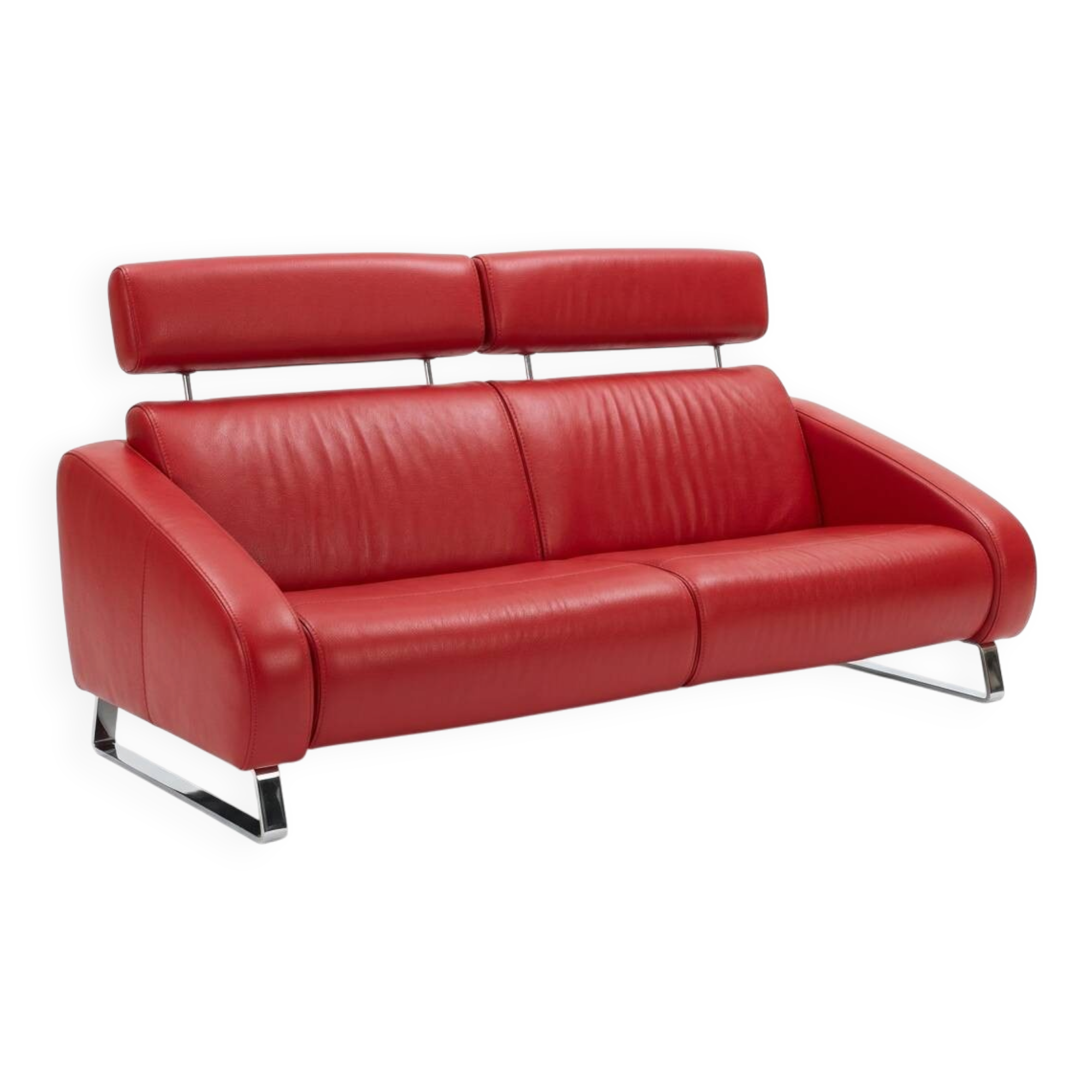 Canapé Steiner en cuir rouge