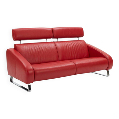 Canapé Steiner en cuir rouge