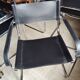 Set of 5 leather/chrome cantilever chairs