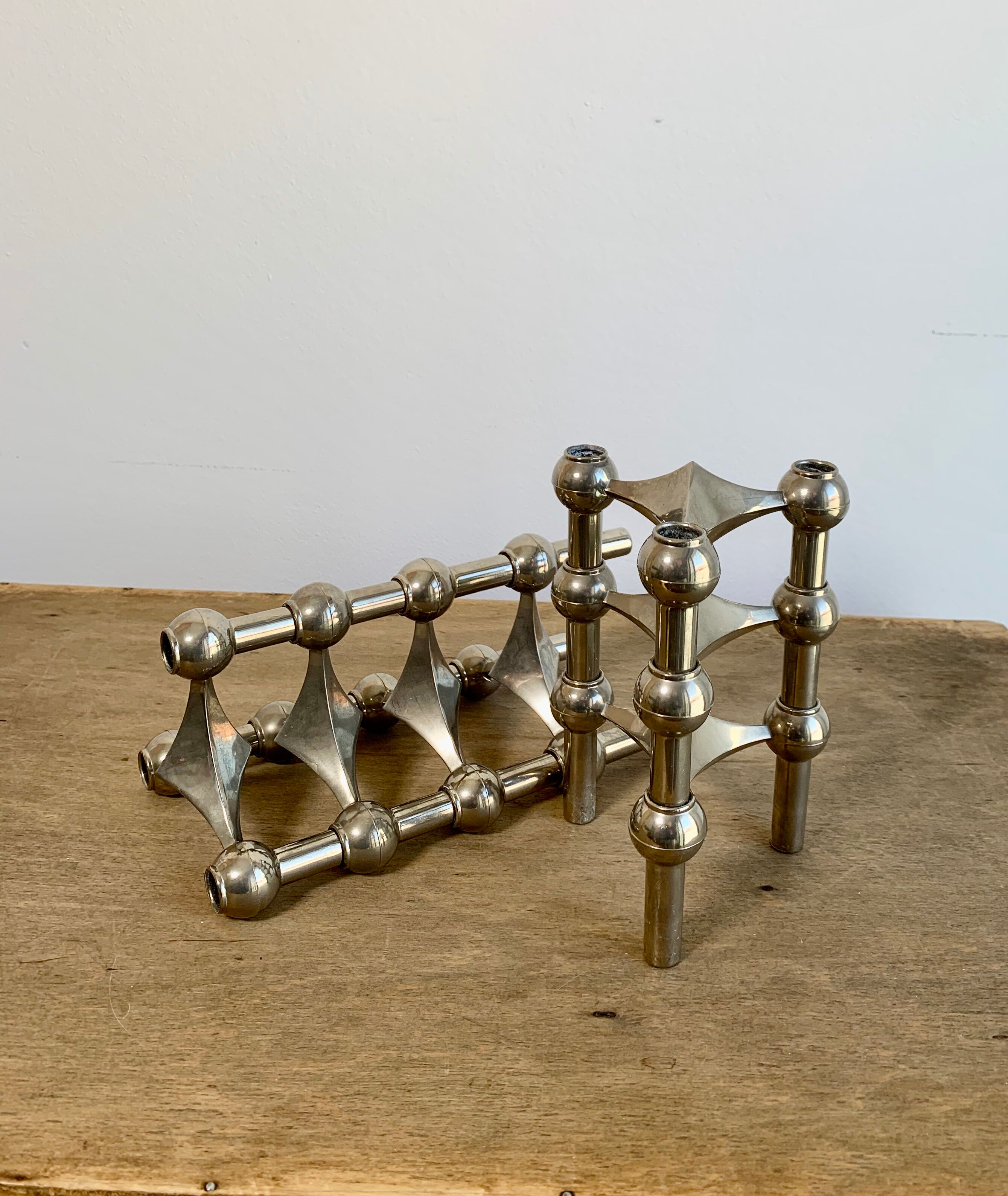 Candleholders by Fritz Nagel for BMF, 1960s, set of 7