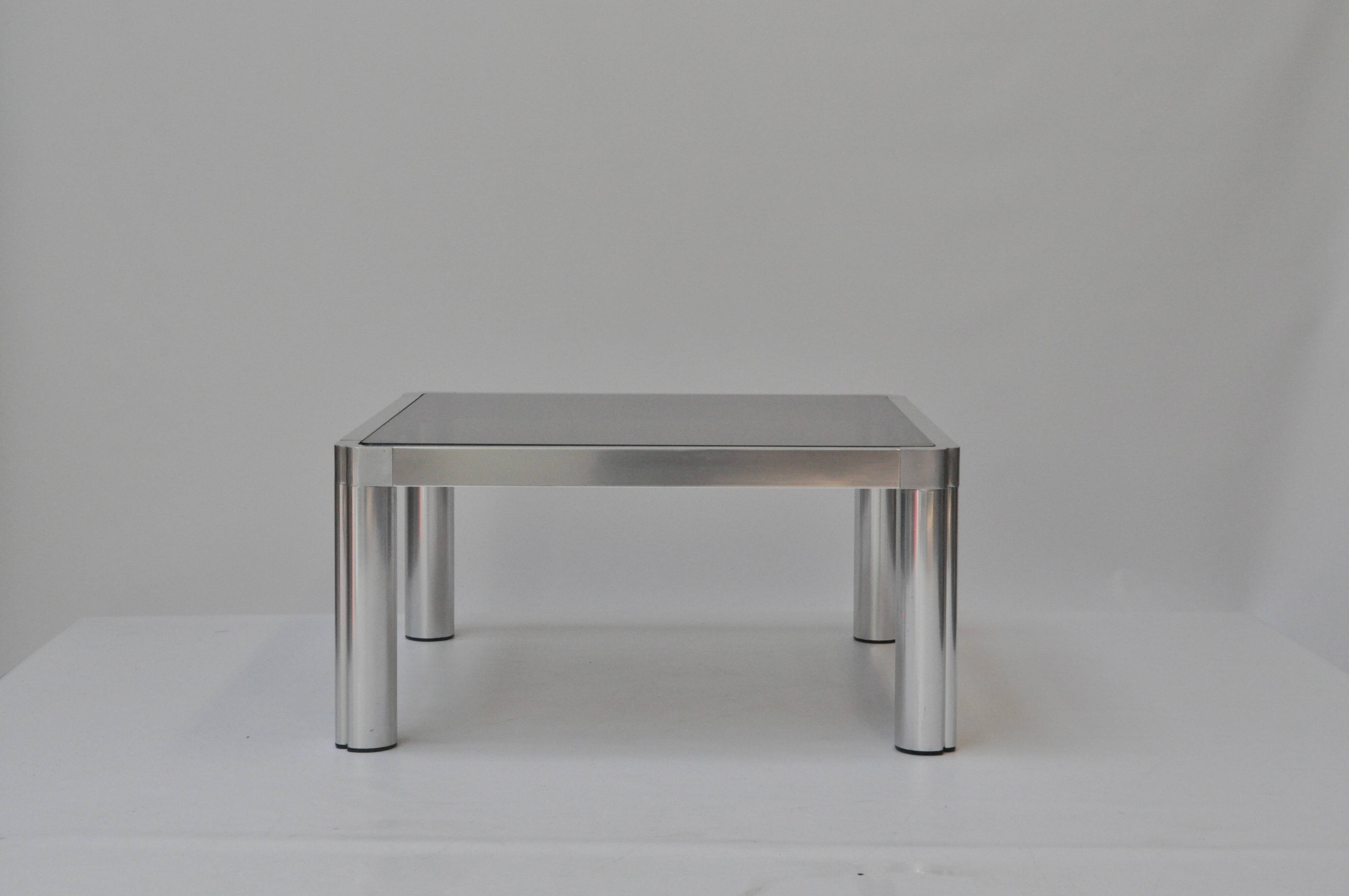 Table basse Artifort T100 par Kho Liang Ie – Verre fumé original – Années 1970