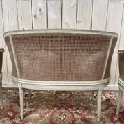 Salon de style Louis XVI en cannage 1900