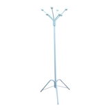 Parrot coat rack 1960 in metal, white, tripod, 8 wooden balls