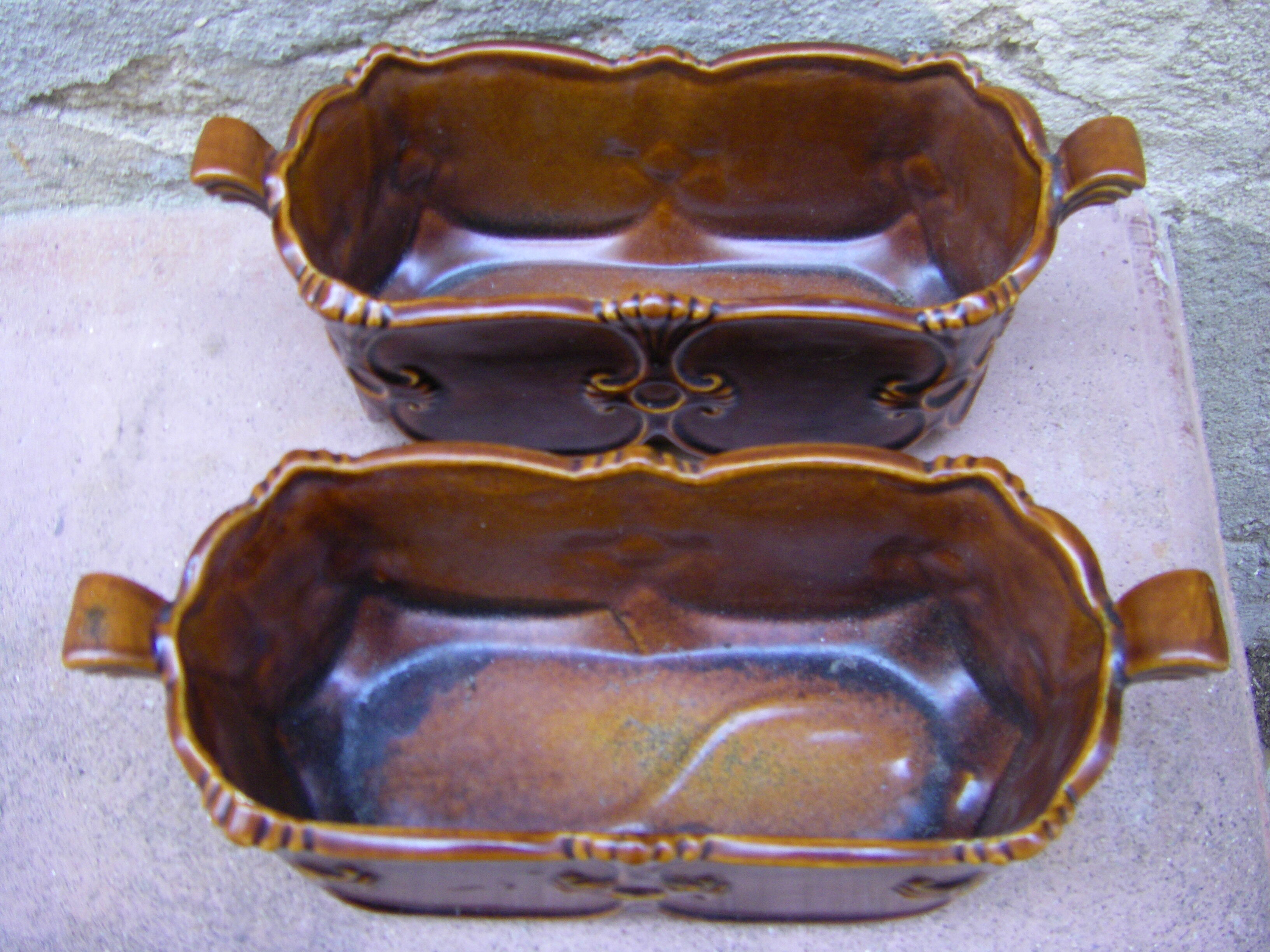 Duo of vintage planters
