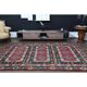 1970s Vintage Turkish Hand-Knotted Wool Cotton Red Area Rug 207x311