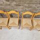 Set de 4 chaises en pin et jonc vintage