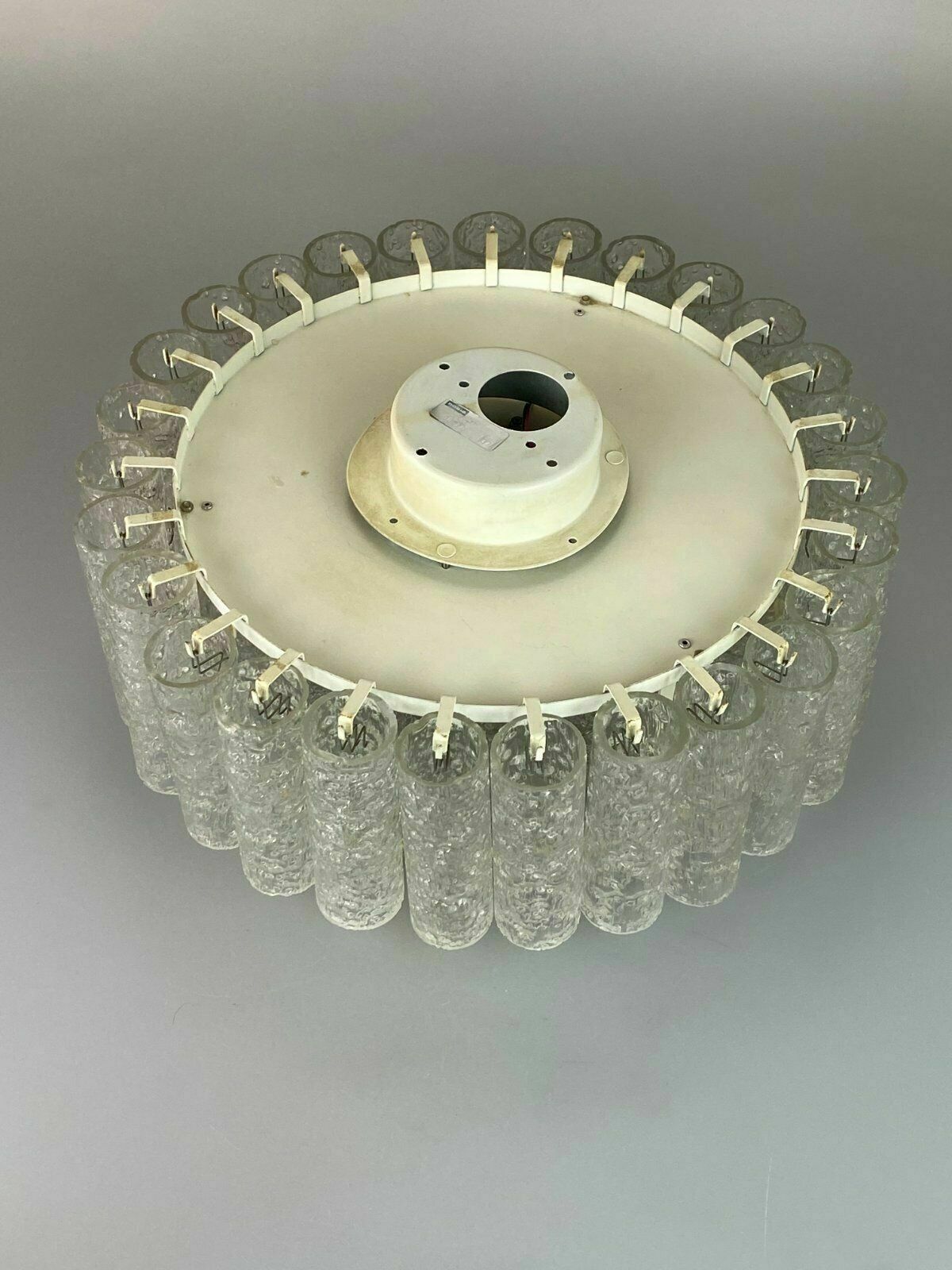 XL 60s 70s Chandelier Chandelier Doria Brass Glass Space Age Design 60s