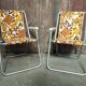 Paire de chaises vintage pliantes de camping