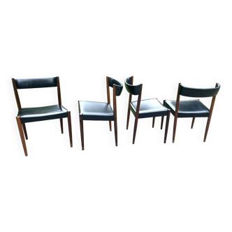 Set of four Scandinavian chairs published by Vejle Mobelfabrik 1960