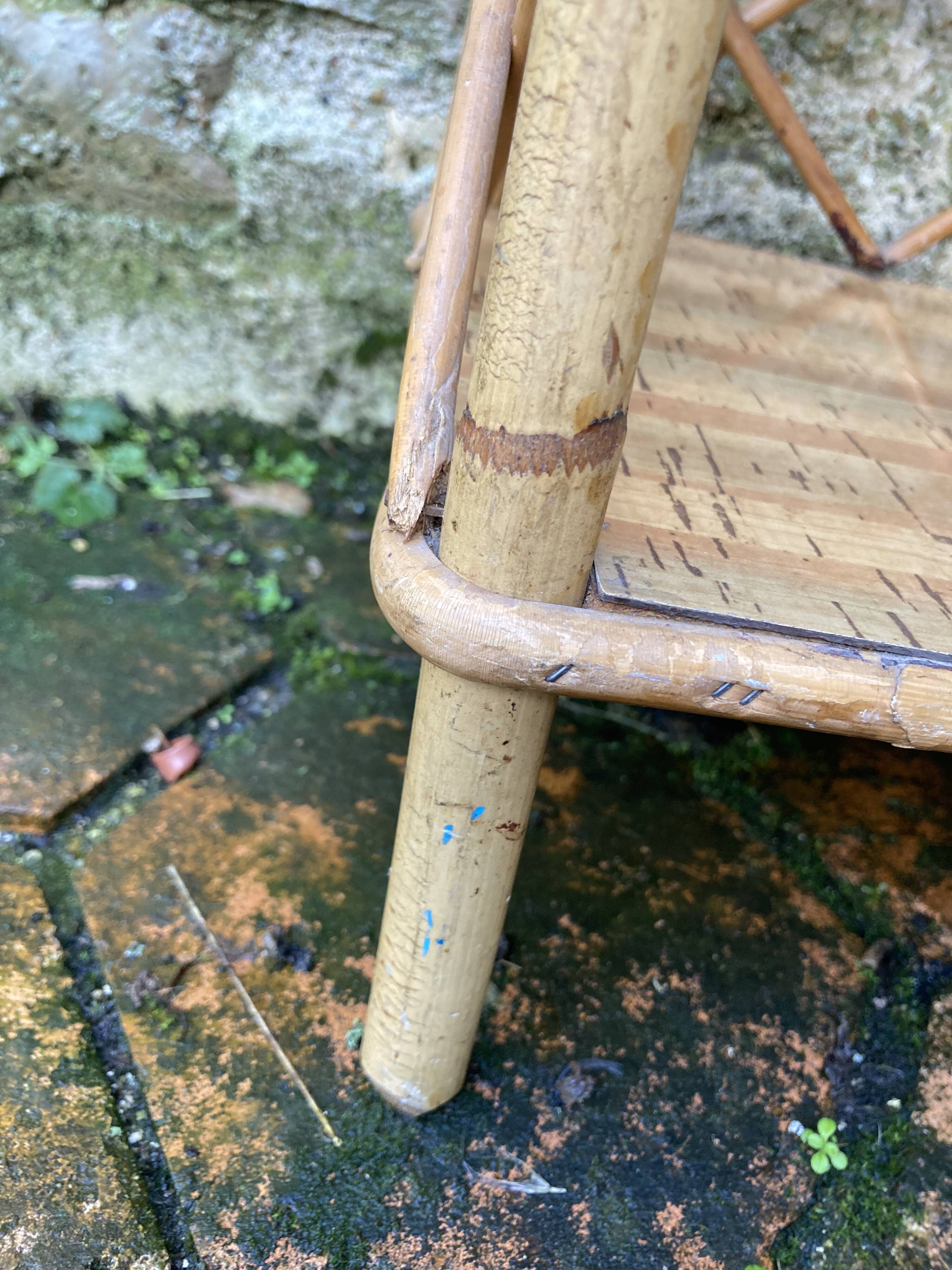 Vintage rattan shelf
