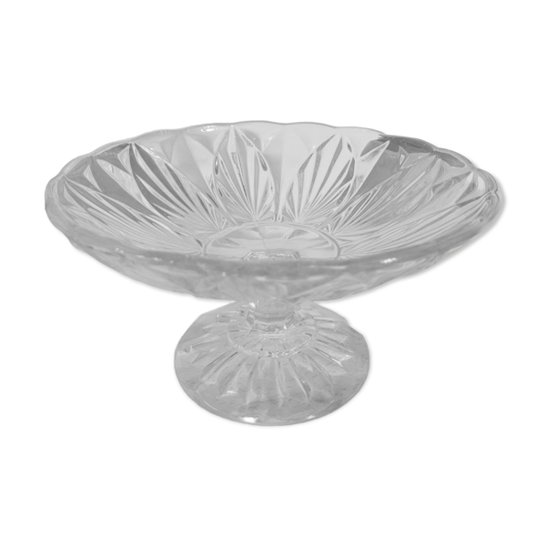 Présentoir en verre ciselé