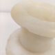 White alabaster vase – Unique piece Natural stone decoration