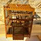 Small wood and metal bird cage and its fabric piou piou