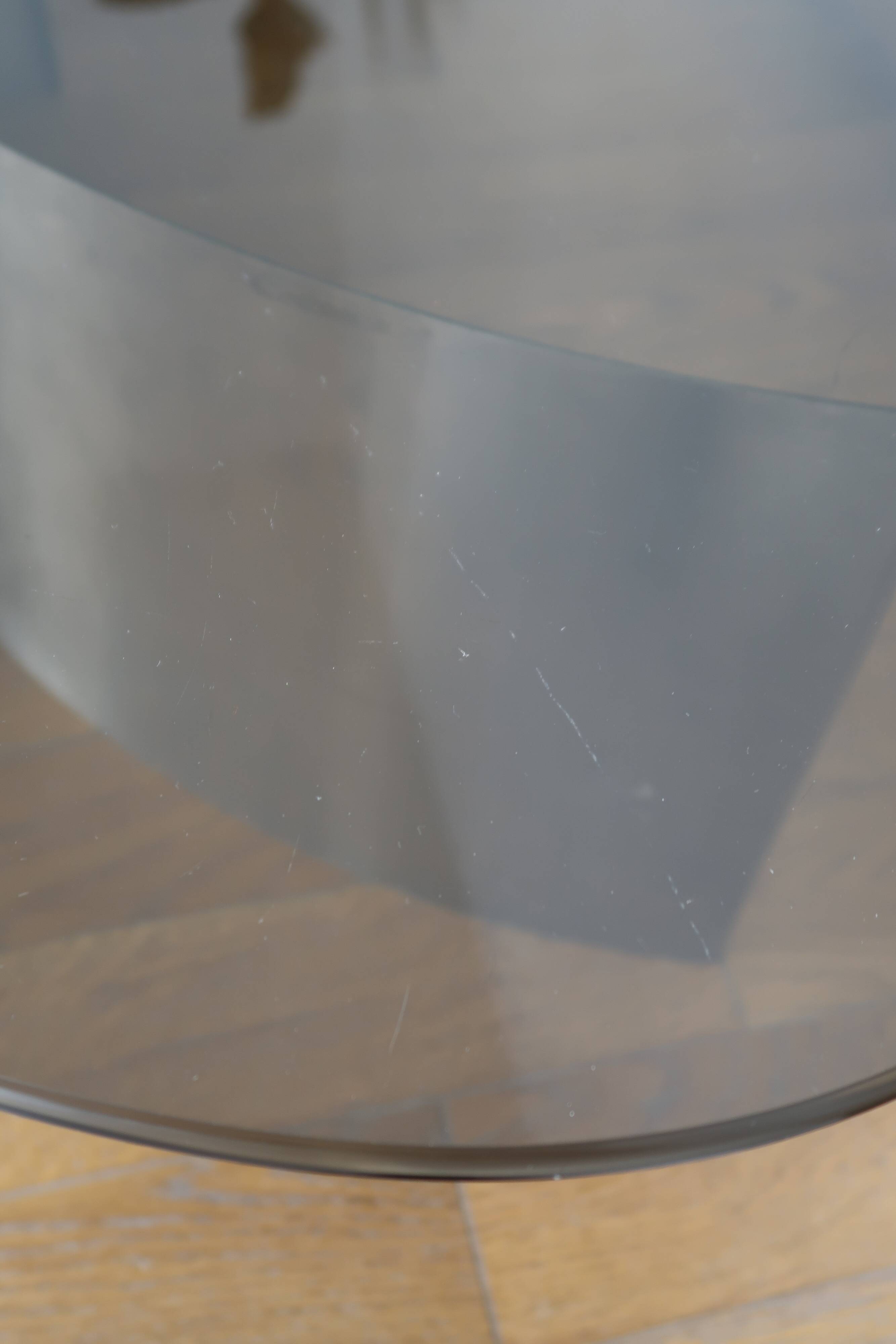 Coffee table smoked glass 70's