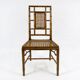 Paire de chaises de salle à manger en faux bambou, années 1970