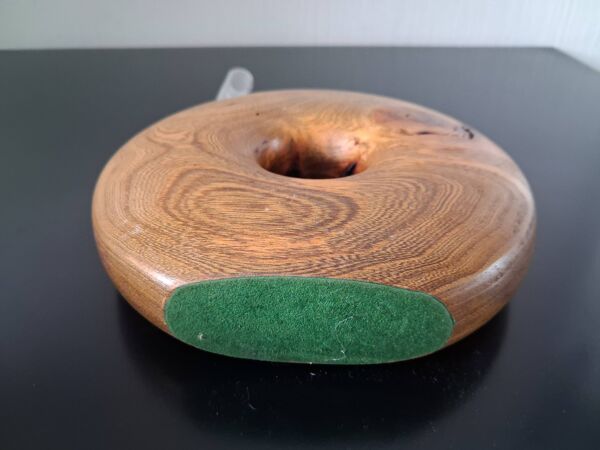 Vase soliflore donut en bois tourné